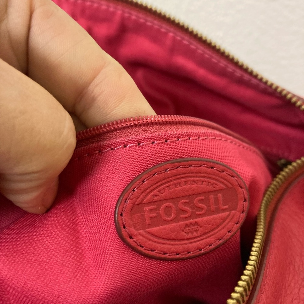 FOSSIL Leather Raspberry Bag - Picture 7 of 8
